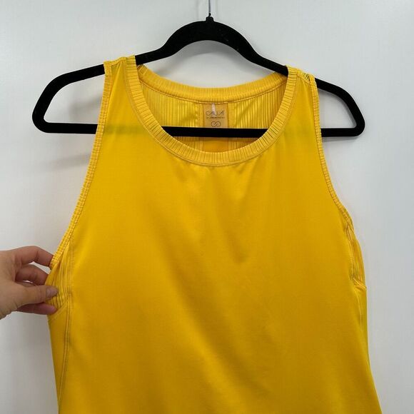 CALIA Sunshine Yellow Workout Athletic Running Tank Top Size Medium - Picture 3 of 6